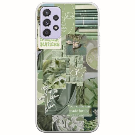 Aesthetic Green Samsung Galaxy A72 5G Flexible TPU (Διάφανη Σιλικόνη)