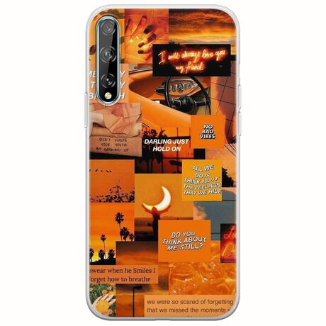 Aesthetic Orange Huawei P Smart S Flexible TPU (Διάφανη Σιλικόνη)
