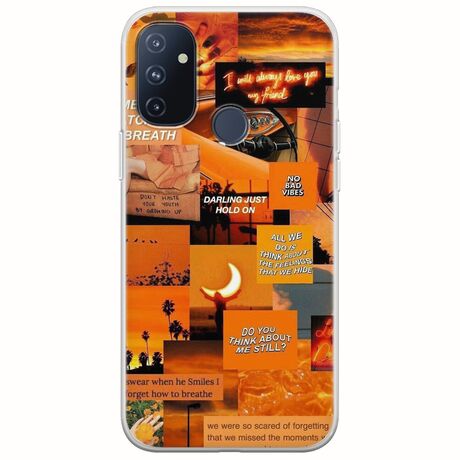 Aesthetic Orange OnePlus N100 Flexible TPU (Διάφανη Σιλικόνη)