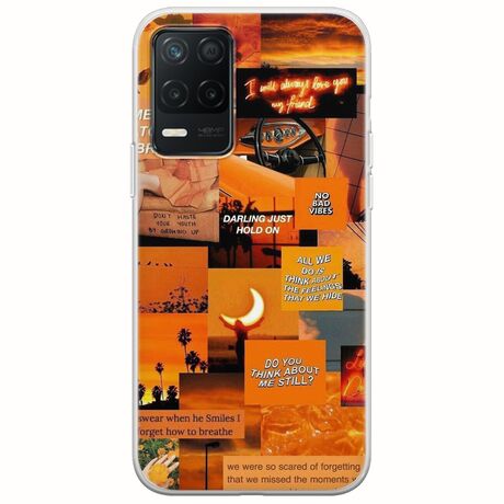 Aesthetic Orange Realme 8 5G Flexible TPU (Διάφανη Σιλικόνη)