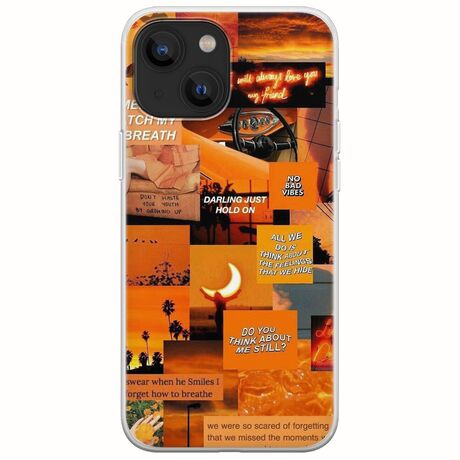 Aesthetic Orange iPhone 13 mini Flexible TPU (Διάφανη Σιλικόνη)