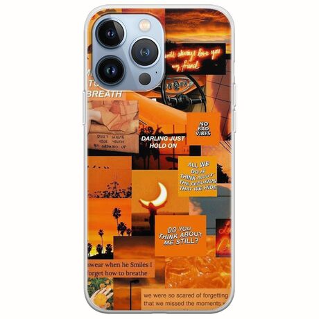 Aesthetic Orange iPhone 13 Pro Flexible TPU (Διάφανη Σιλικόνη)