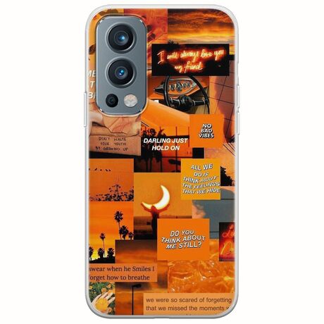 Aesthetic Orange OnePlus Nord 2 5G Flexible TPU (Διάφανη Σιλικόνη)