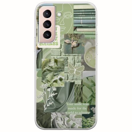 Aesthetic Green Samsung Galaxy S21 FE 5G Flexible TPU (Διάφανη Σιλικόνη)