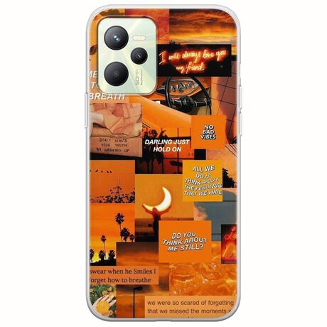 Aesthetic Orange Realme C35 Flexible TPU (Διάφανη Σιλικόνη)