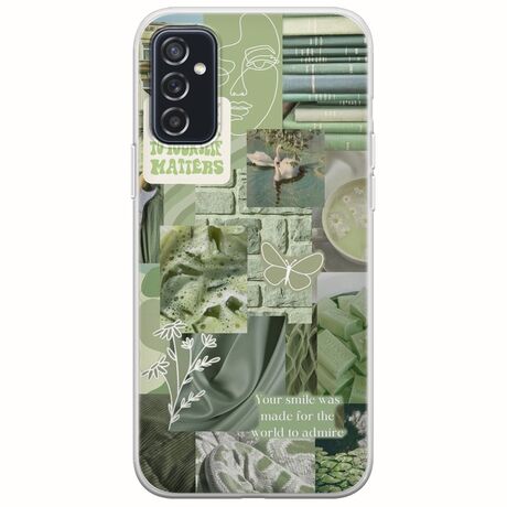 Aesthetic Green Samsung Galaxy M52 5G Flexible TPU (Διάφανη Σιλικόνη)