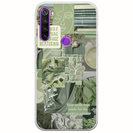 Aesthetic Green Xiaomi Redmi Note 8 2021 Flexible TPU (Διάφανη Σιλικόνη)