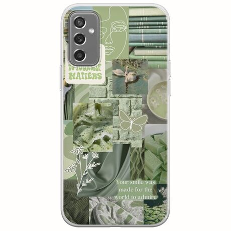 Aesthetic Green Samsung Galaxy M13 4G Flexible TPU (Διάφανη Σιλικόνη)