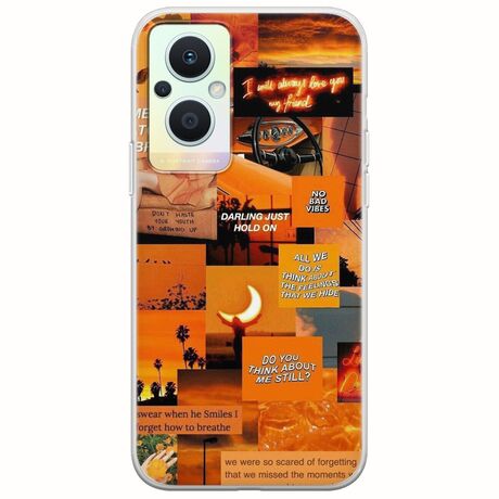 Aesthetic Orange Oppo Reno 7 Lite 5G Flexible TPU (Διάφανη Σιλικόνη)