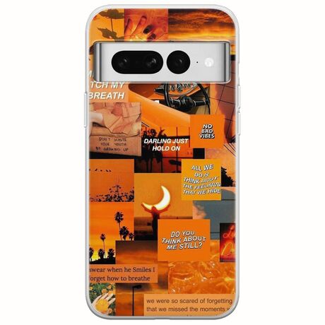 Aesthetic Orange Google Pixel 7 5G Flexible TPU (Διάφανη Σιλικόνη)