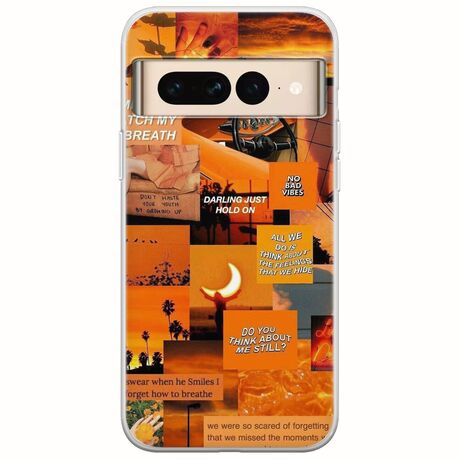 Aesthetic Orange Google Pixel 7 Pro 5G Flexible TPU (Διάφανη Σιλικόνη)