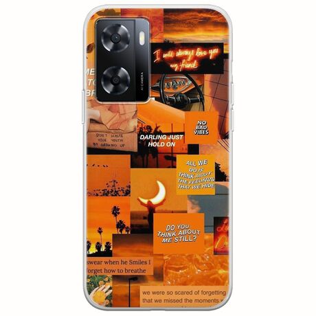 Aesthetic Orange Oppo A57s Flexible TPU (Διάφανη Σιλικόνη)