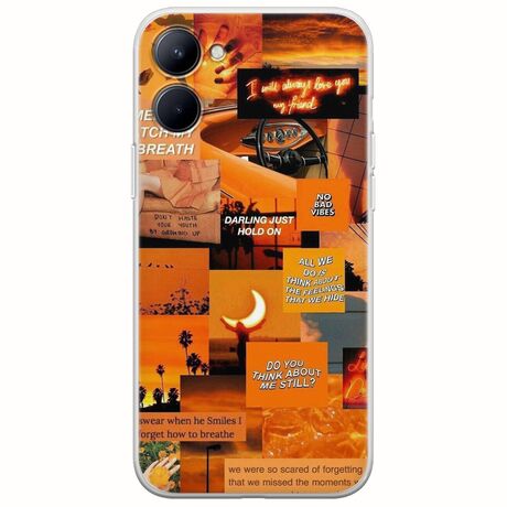 Aesthetic Orange Realme C33 Flexible TPU (Διάφανη Σιλικόνη)