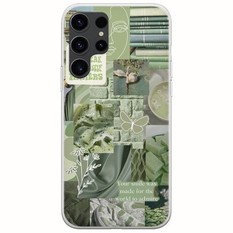 Aesthetic Green Samsung Galaxy S23 Ultra 5G Flexible TPU (Διάφανη Σιλικόνη)