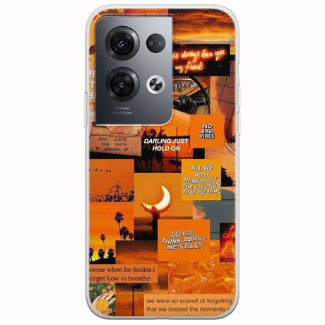 Aesthetic Orange Oppo Reno 8 Pro 5G Flexible TPU (Διάφανη Σιλικόνη)