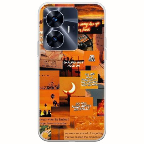 Aesthetic Orange Realme C55 Flexible TPU (Διάφανη Σιλικόνη)