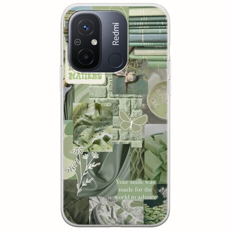 Aesthetic Green Xiaomi Redmi 12C Flexible TPU (Διάφανη Σιλικόνη)