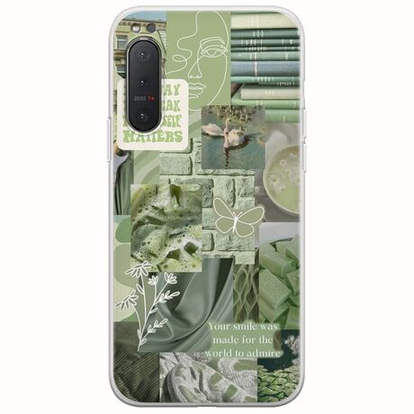 Aesthetic Green Sony Xperia 5 Flexible TPU (Διάφανη Σιλικόνη)