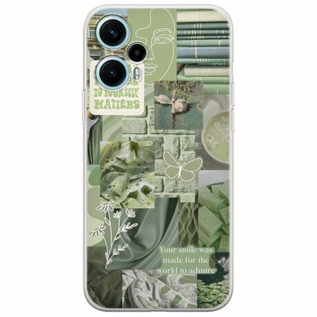 Aesthetic Green Xiaomi Poco F5 5G Flexible TPU (Διάφανη Σιλικόνη)