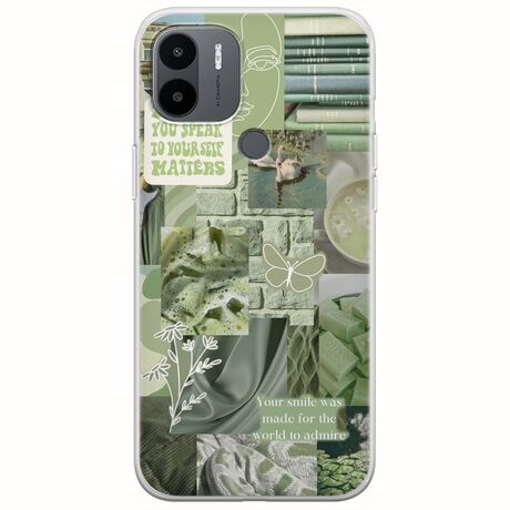 Aesthetic Green Xiaomi Redmi A1 Plus Flexible TPU (Διάφανη Σιλικόνη)