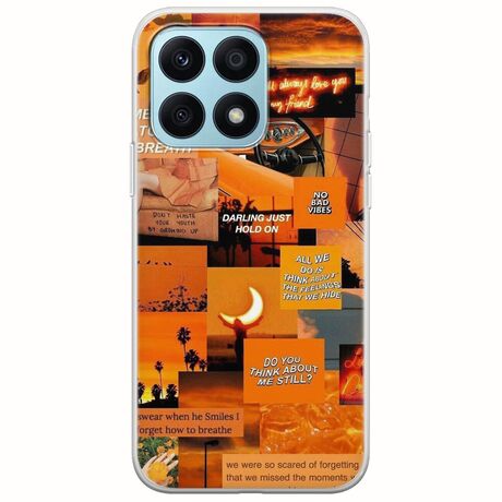 Aesthetic Orange Honor X8a Flexible TPU (Διάφανη Σιλικόνη)