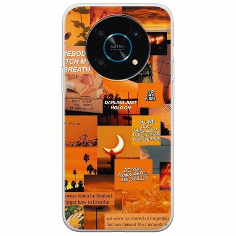 Aesthetic Orange Honor Magic 4 Lite 5G Flexible TPU (Διάφανη Σιλικόνη)