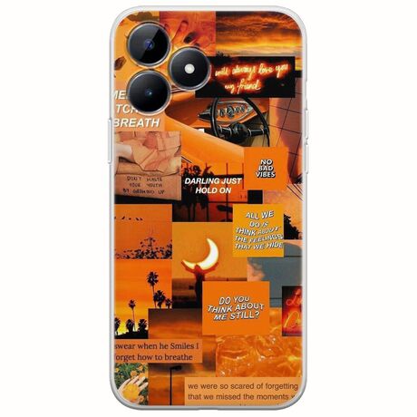 Aesthetic Orange Realme C51 Flexible TPU (Διάφανη Σιλικόνη)