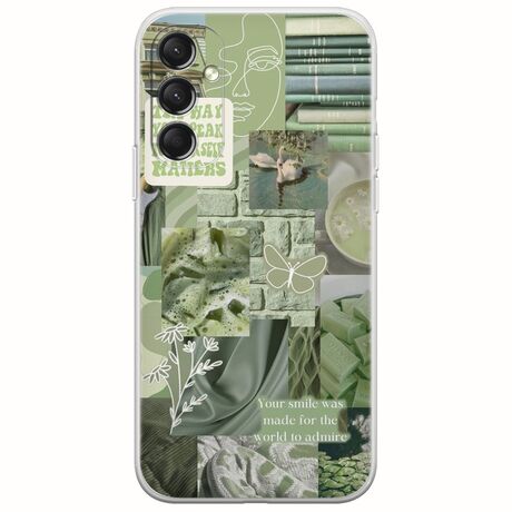 Aesthetic Green Samsung Galaxy M34 5G Flexible TPU (Διάφανη Σιλικόνη)