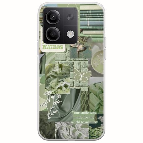Aesthetic Green Xiaomi Redmi Note 13 5G Flexible TPU (Διάφανη Σιλικόνη)