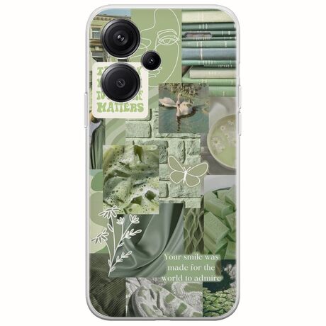 Aesthetic Green Xiaomi Redmi Note 13 Pro Plus 5G Flexible TPU (Διάφανη Σιλικόνη)