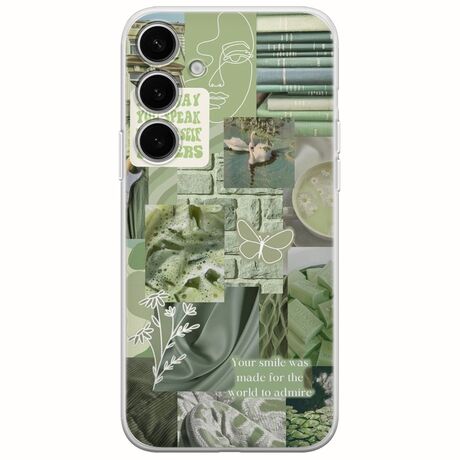 Aesthetic Green Samsung Galaxy S24 Plus 5G Flexible TPU (Διάφανη Σιλικόνη)