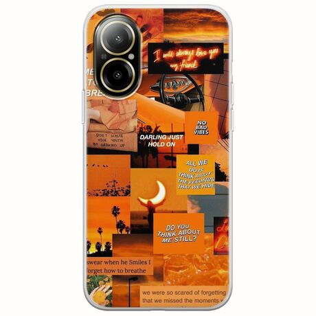 Aesthetic Orange Realme C67 4G Flexible TPU (Διάφανη Σιλικόνη)