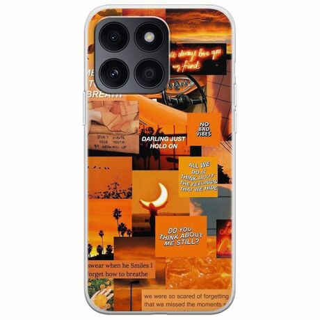 Aesthetic Orange Honor X8b Flexible TPU (Διάφανη Σιλικόνη)