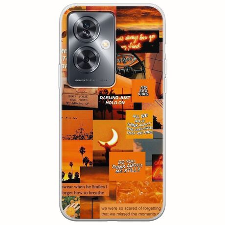 Aesthetic Orange Oppo A79 5G Flexible TPU (Διάφανη Σιλικόνη)