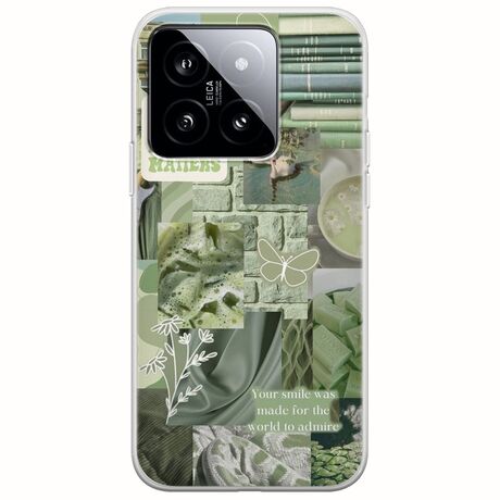 Aesthetic Green Xiaomi 14 5G Flexible TPU (Διάφανη Σιλικόνη)