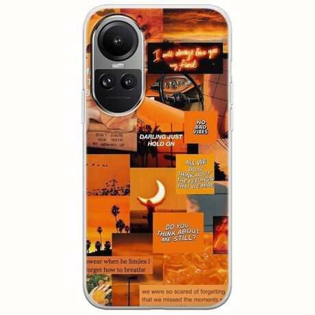 Aesthetic Orange Oppo Reno 10 Pro 5G Flexible TPU (Διάφανη Σιλικόνη)