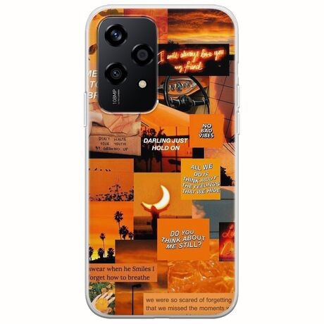 Aesthetic Orange Honor 200 Lite 5G Flexible TPU (Διάφανη Σιλικόνη)