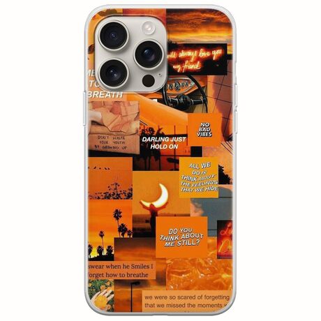 Aesthetic Orange iPhone 16 Pro Flexible TPU (Διάφανη Σιλικόνη)