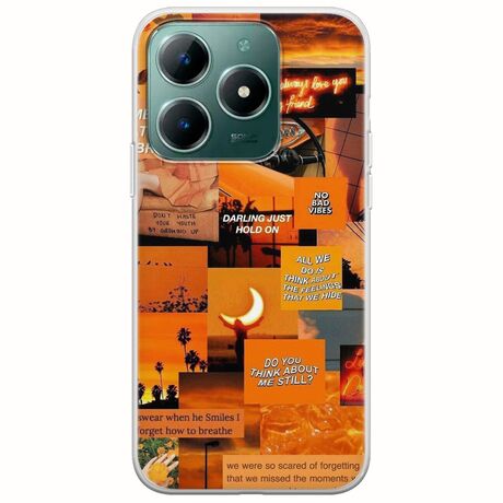 Aesthetic Orange Realme C61 Flexible TPU (Διάφανη Σιλικόνη)