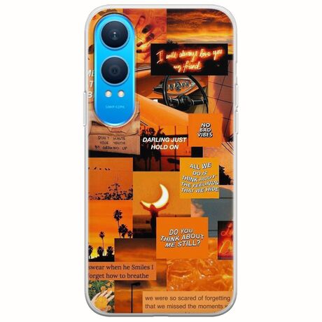 Aesthetic Orange OnePlus Nord CE4 Lite 5G Flexible TPU (Διάφανη Σιλικόνη)