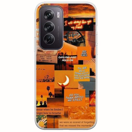 Aesthetic Orange Oppo Reno 12 5G Flexible TPU (Διάφανη Σιλικόνη)