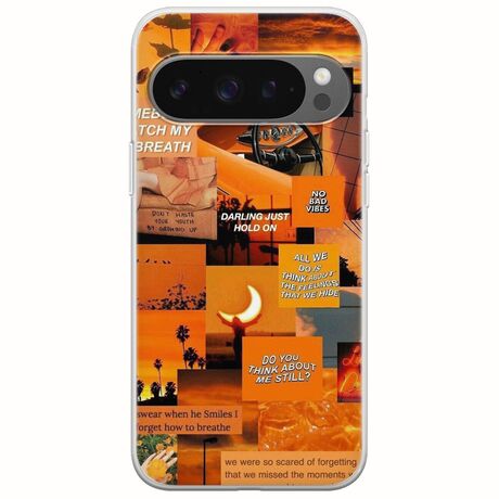 Aesthetic Orange Google Pixel 9 5G Flexible TPU (Διάφανη Σιλικόνη)