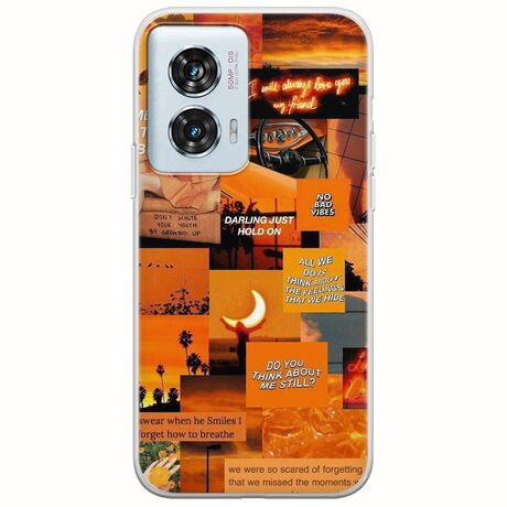 Aesthetic Orange Motorola Edge 50 Fusion 5G Flexible TPU (Διάφανη Σιλικόνη)
