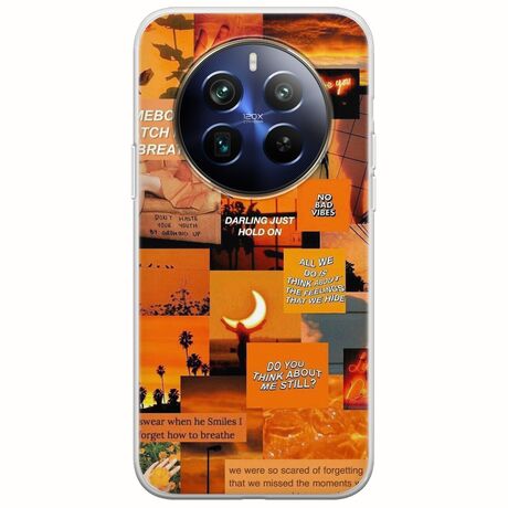 Aesthetic Orange Realme 12+ 5G Flexible TPU (Διάφανη Σιλικόνη)