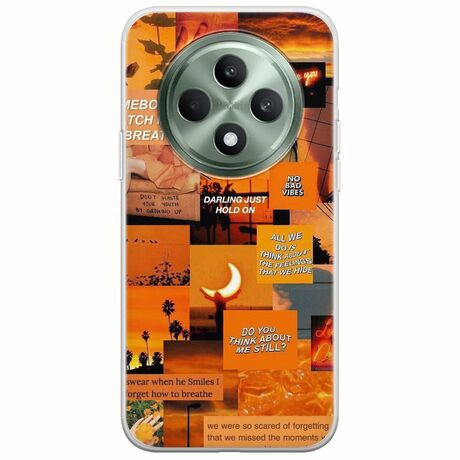 Aesthetic Orange Oppo Reno 12 FS 5G  Flexible TPU (Διάφανη Σιλικόνη)