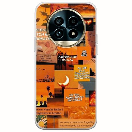 Aesthetic Orange Realme 13 Pro 5G Flexible TPU (Διάφανη Σιλικόνη)