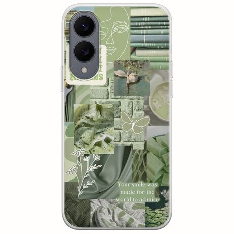 Aesthetic Green Samsung Galaxy S25 Edge 5G Flexible TPU (Διάφανη Σιλικόνη)