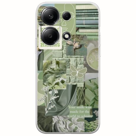 Aesthetic Green Xiaomi Redmi Note 14S Flexible TPU (Διάφανη Σιλικόνη)