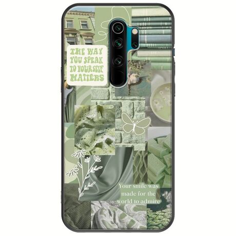 Aesthetic Green Xiaomi Redmi Note 8 Pro Black TPU (Μαύρη Σιλικόνη)