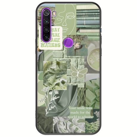 Aesthetic Green Xiaomi Redmi Note 8 Black TPU (Μαύρη Σιλικόνη)